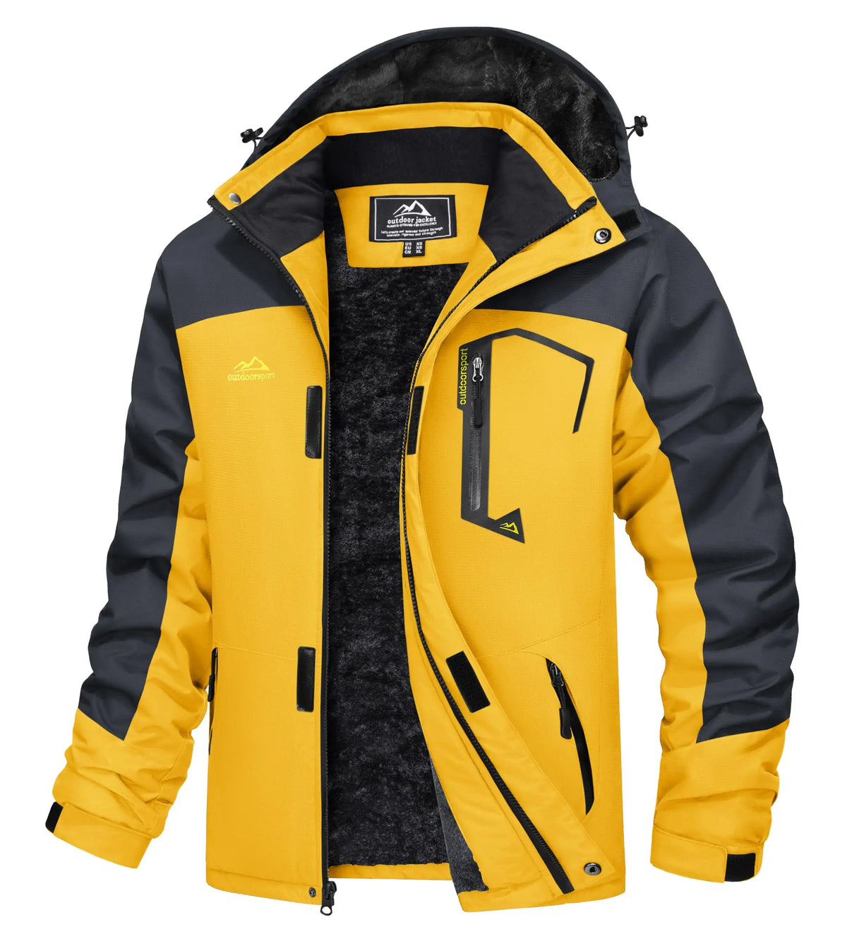 Cavva Men Fleece Lined Windproof Water Resistant Ski Jacket