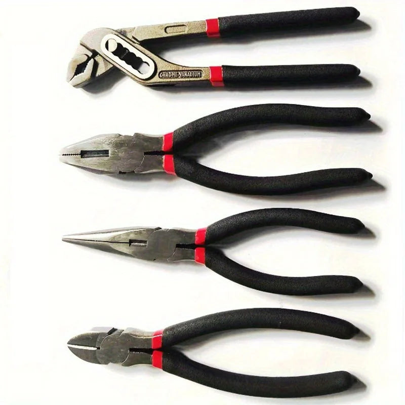 4 Piece Professional Chrome Vanadium Wire Stripping Crimping Pliers