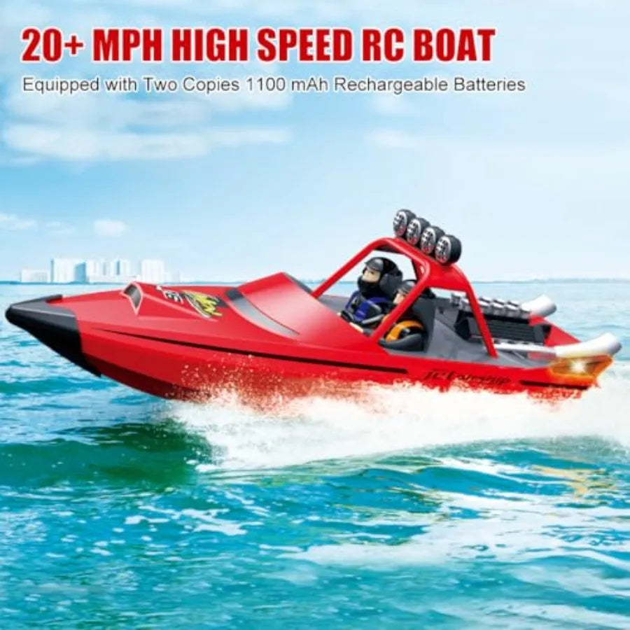 Premium Plastic Rc Boat With Led Lights For Pool Play