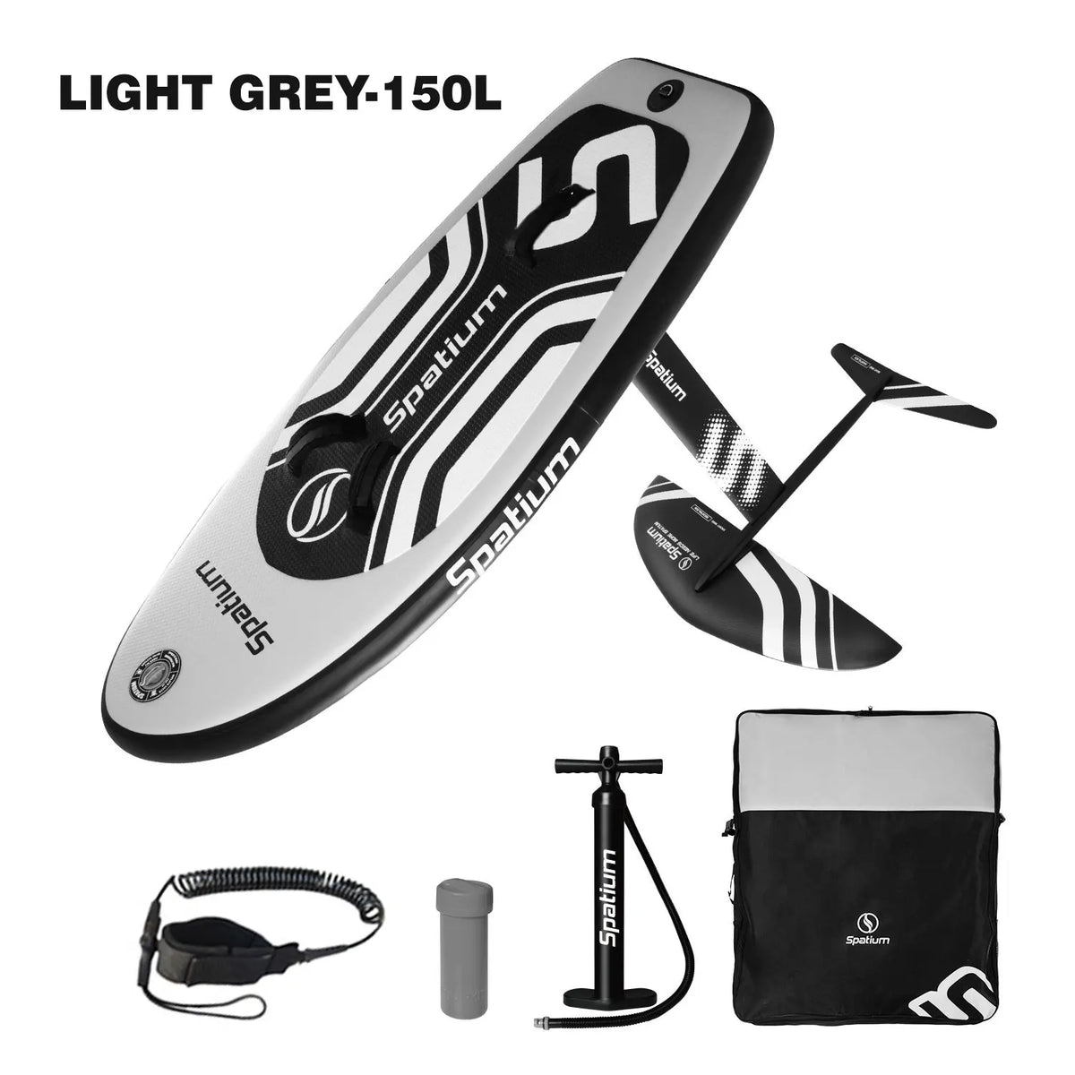 Spatium Hydrofoil Surfboard With Accessories And Inflator Pump