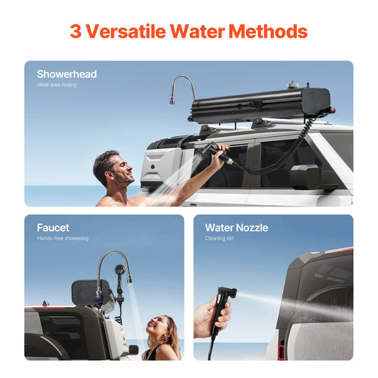 SucceBuy Outdoor Aluminum Water Tank With Pressurization Port