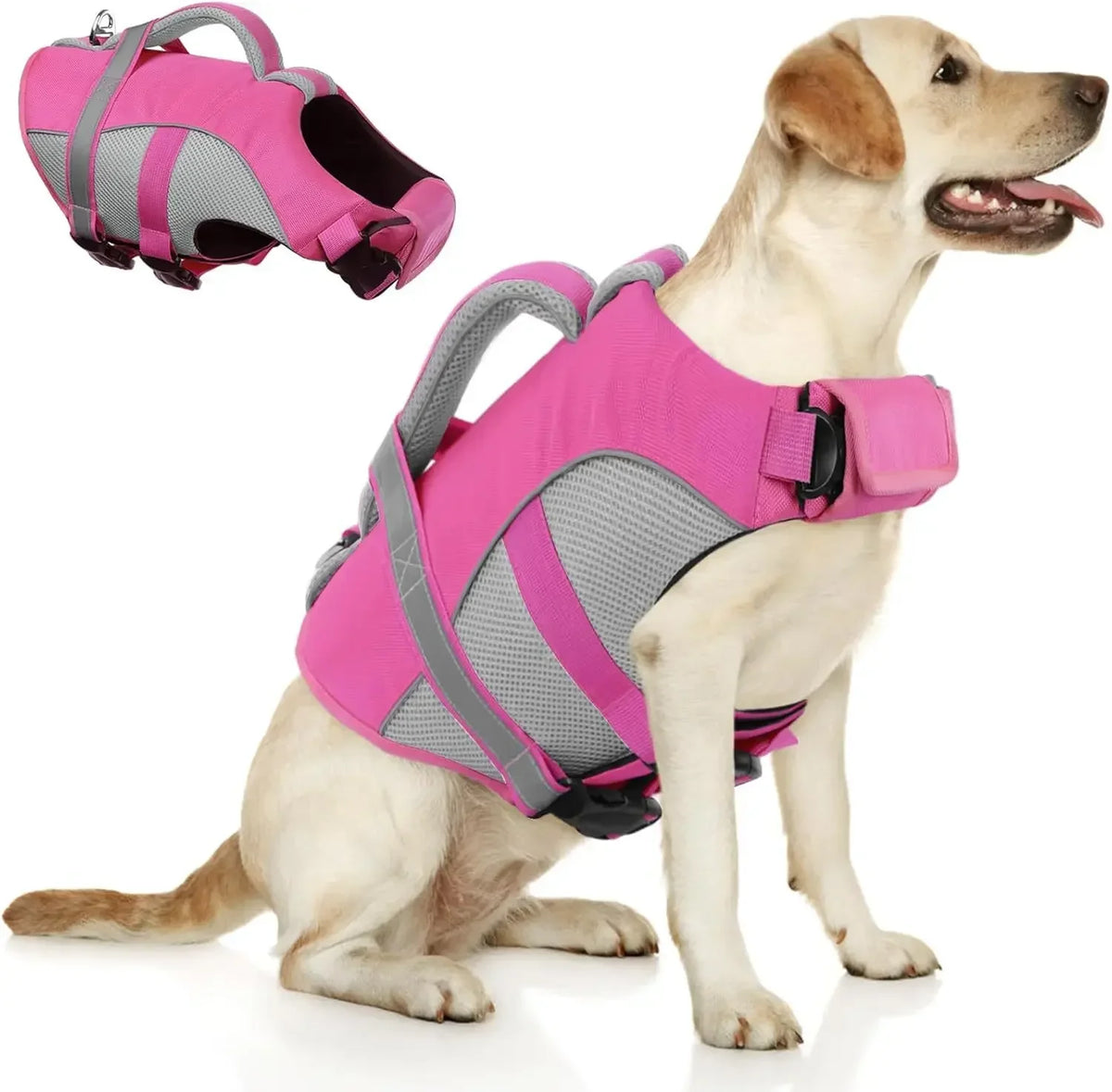 High Buoyancy Dog Life Jacket With Ergonomic Rescue Handle