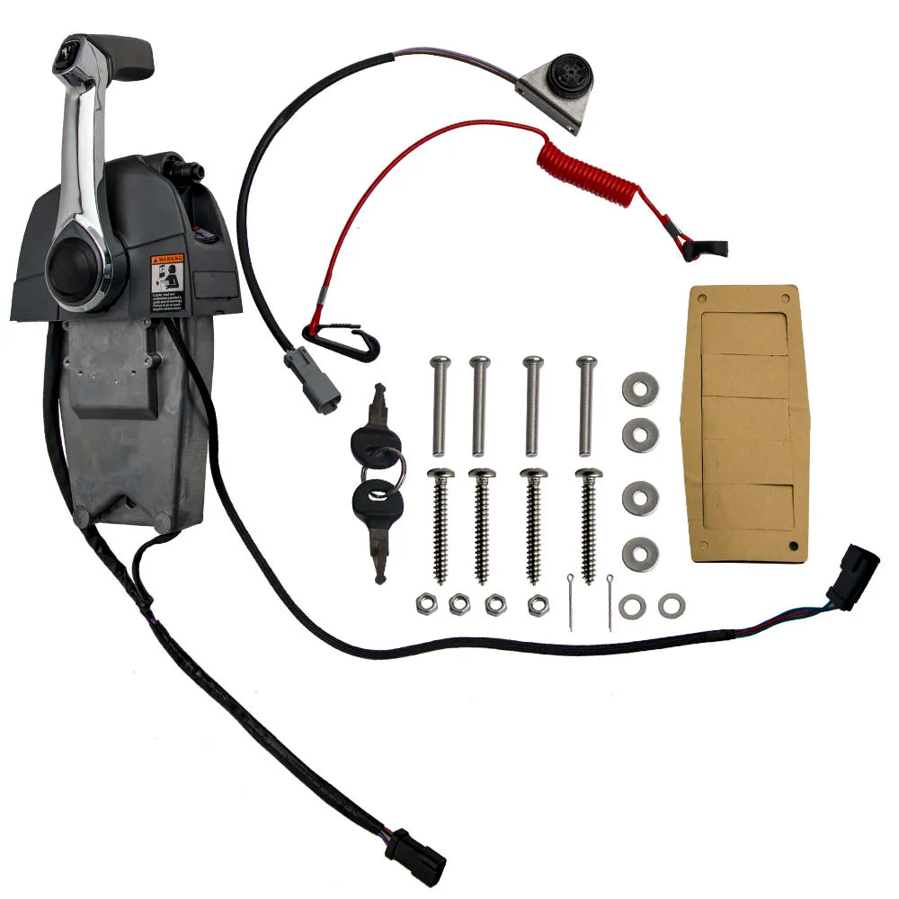 Replacement Outboard Throttle Control Box Key Switch Kit Johnson Evinrude