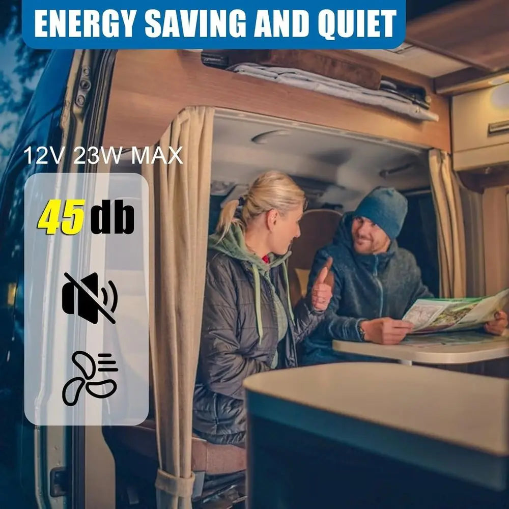 RV Roof Vent Fan with Rain Sensor, Automatically Closes the Cover When Rain Is Detected