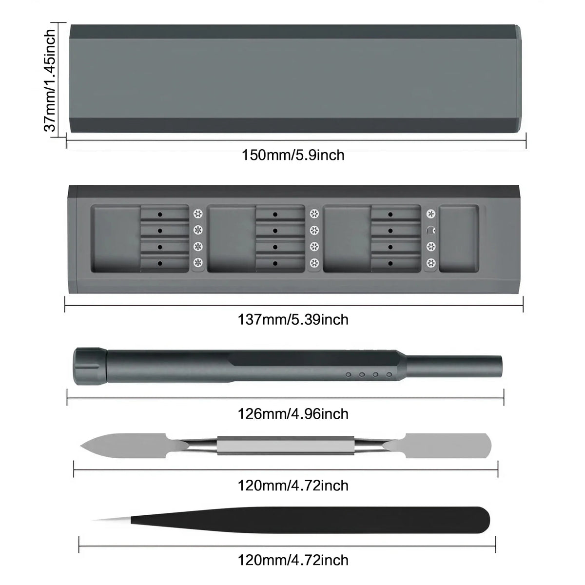 Stonego Precision Screwdriver Set Magnetic Portable Tool Kit With Case