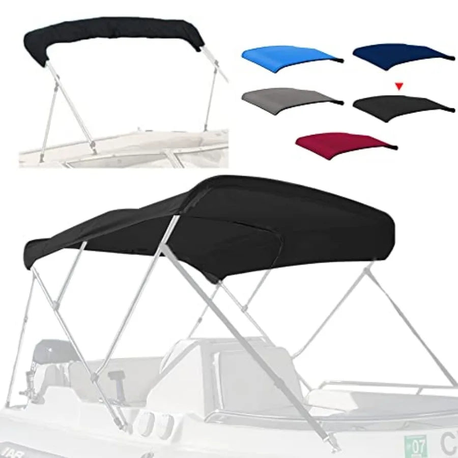 Marine Grade Polyester Bimini Top Replacement Cover With Zipper Sleeves