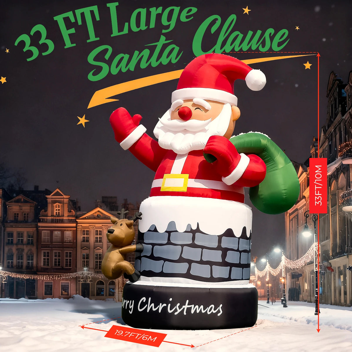 Led Outdoor Inflatable Santa Christmas Decoration Centerpiece