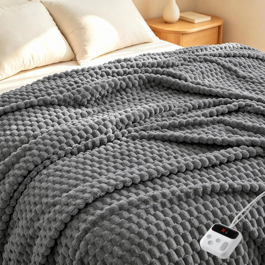 Anixol Heated Blanket Featuring Auto Shut Off And Soft Flannel