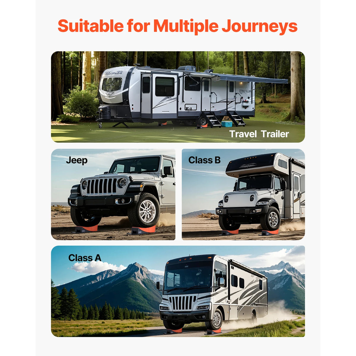 SucceBuy Curved RV Camper Leveler Kit With Carry Bag