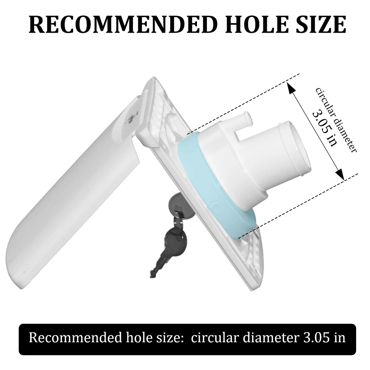 HWHongRV RV Fresh Water Inlet With Bayonet Style Cover