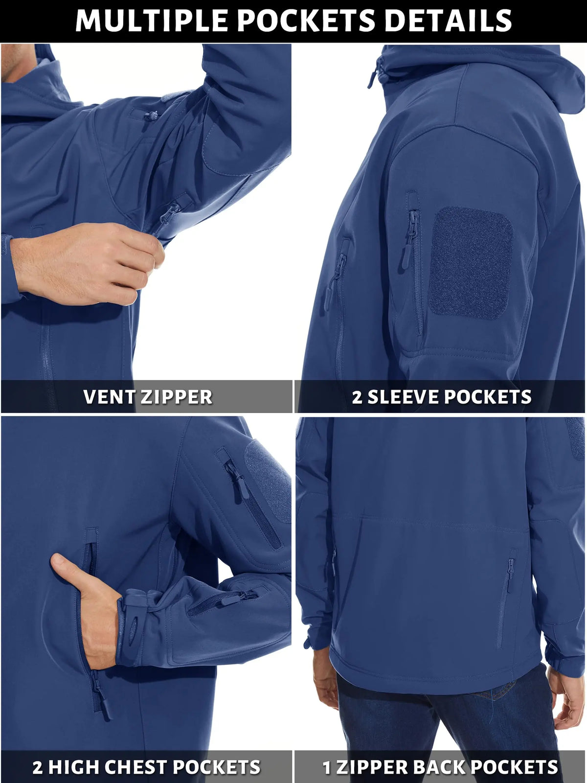 Cavva Men Tactical Softshell Jacket Waterproof Fleece Lined