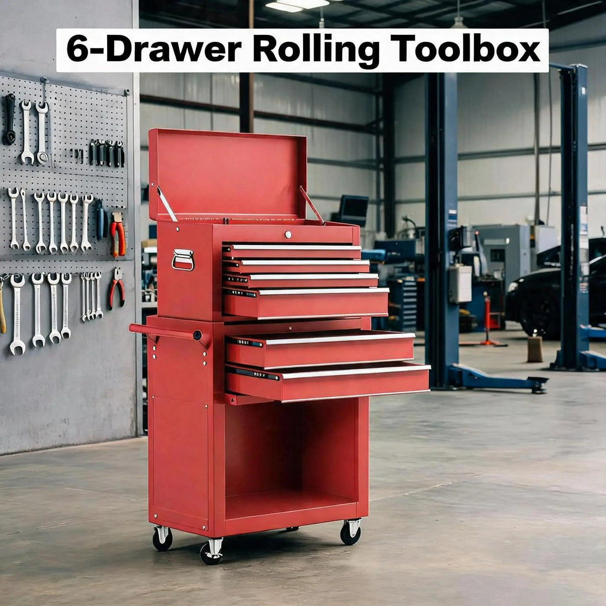Heavy Duty Rolling Tool Chest With Steel Drawers Garage Workshop