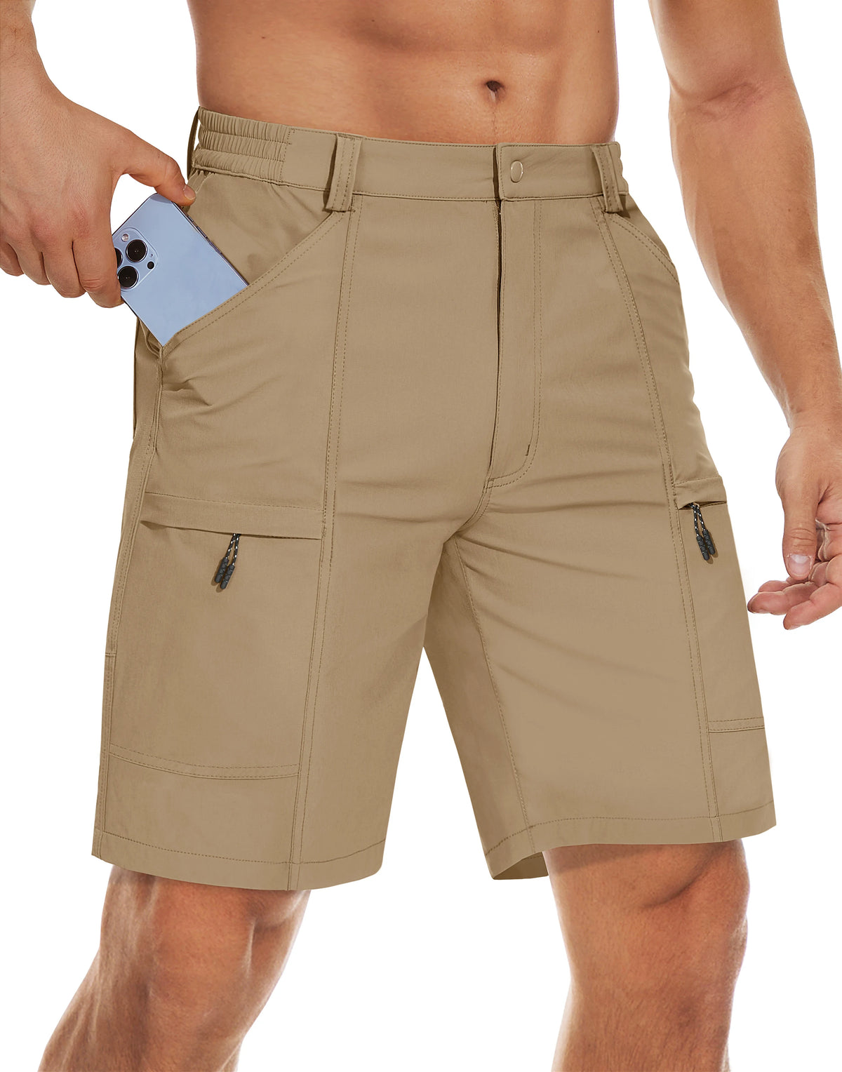 Men's Waterproof Cargo Shorts Quick Dry Multi Pocket Hiking
