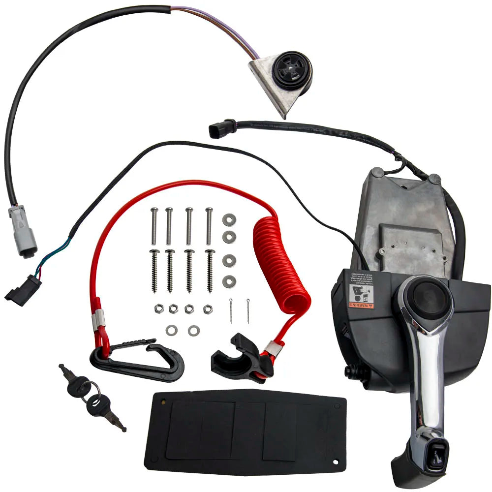 Replacement Outboard Throttle Control Box Key Switch Kit Johnson Evinrude