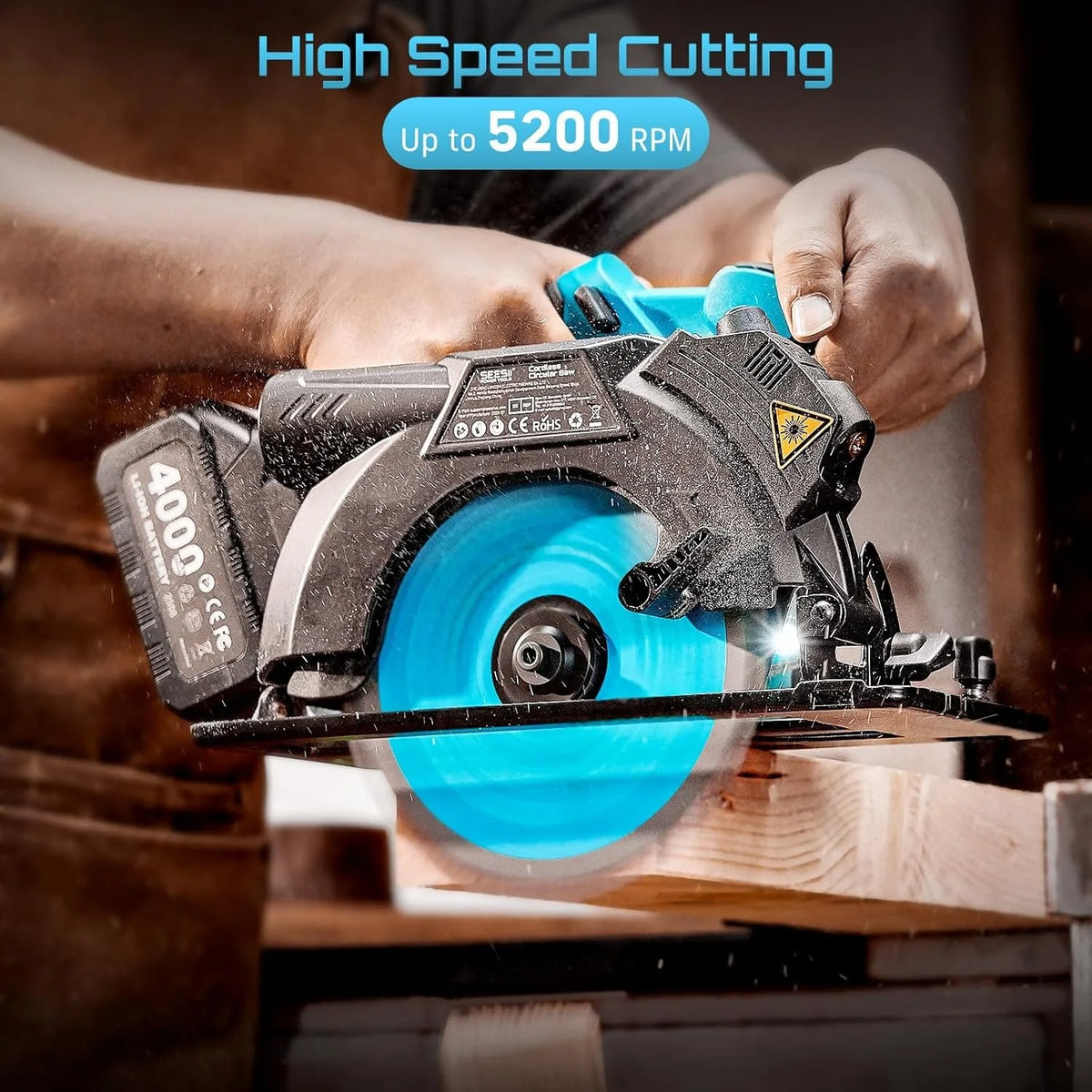 Seesii Cordless Circular Saw For Precision Woodworking