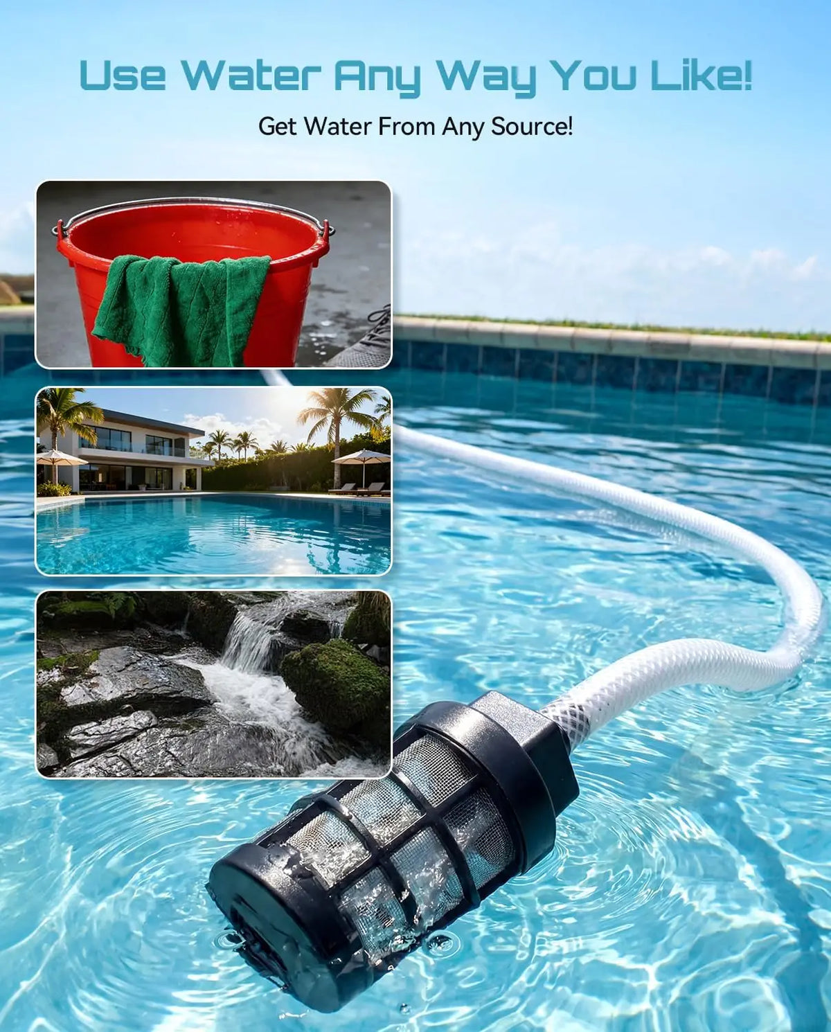 Seesii Electric Pressure Washer Gun With Hose And Adjustable Nozzle