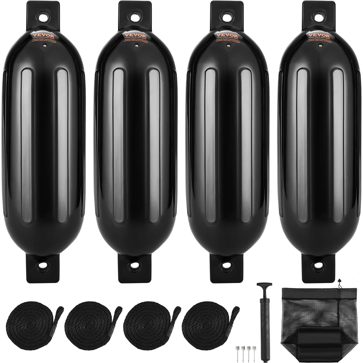 SucceBuy Inflatable Ribbed Marine Boat Dock Fender Bumper Kit