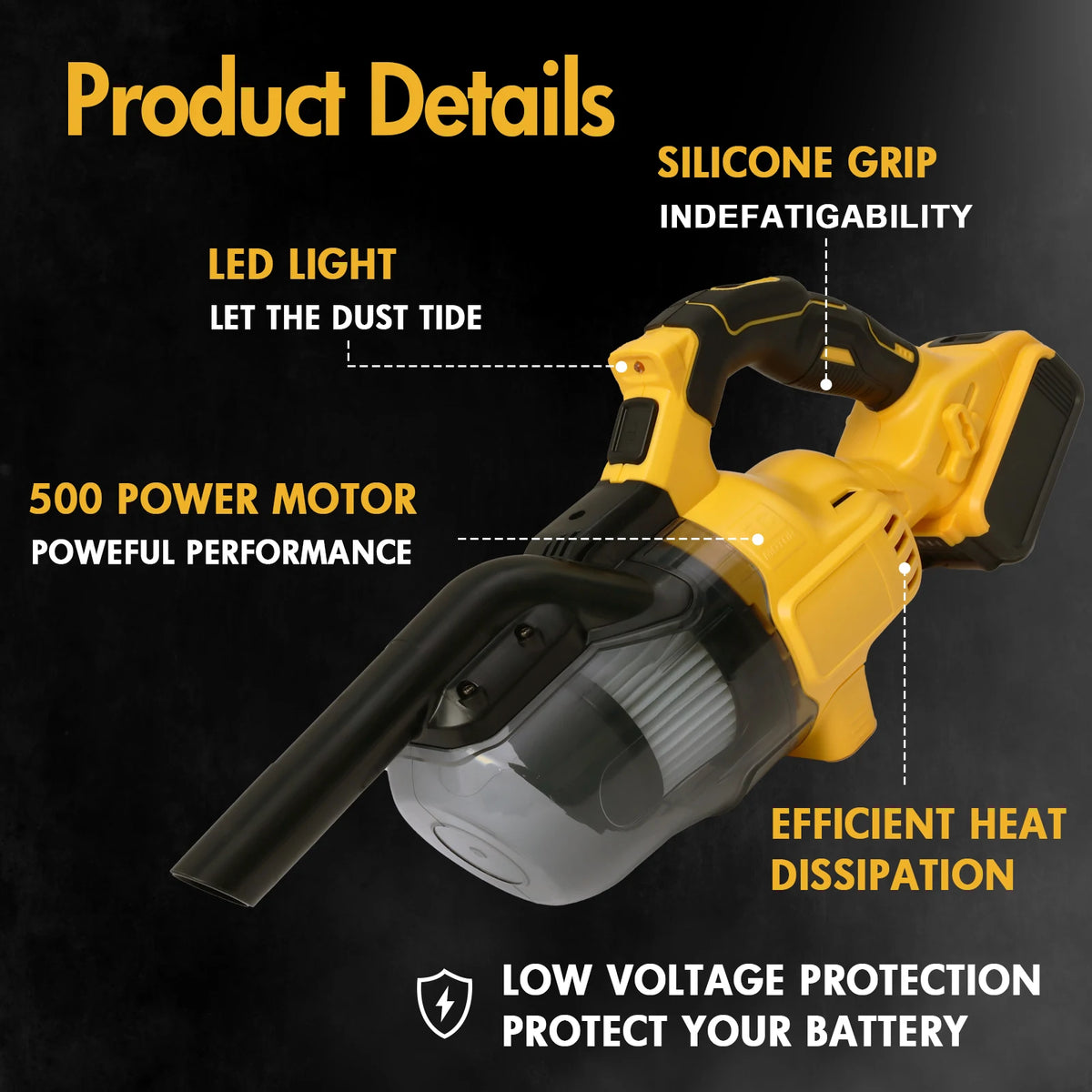 Cordless Handheld Vacuum Cleaner With Battery And Charger