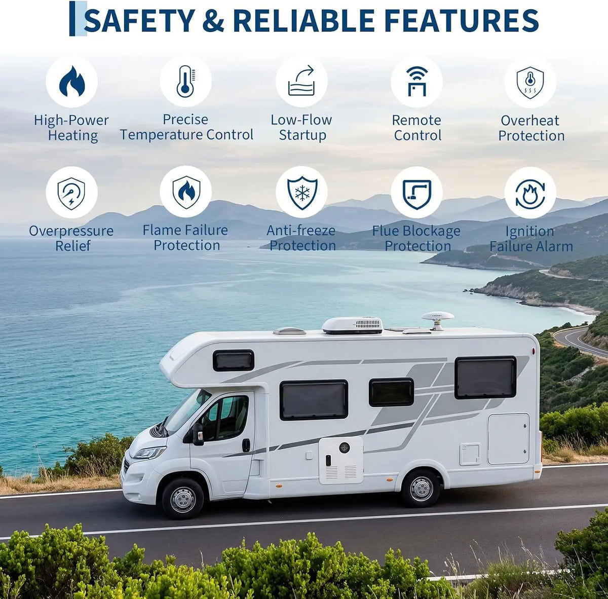 RV Tankless Water Heater 55000BTU/2000BTU/65000BTU Water Heater Shower Propane Instant Water Heater for Household Hotel Camping Use