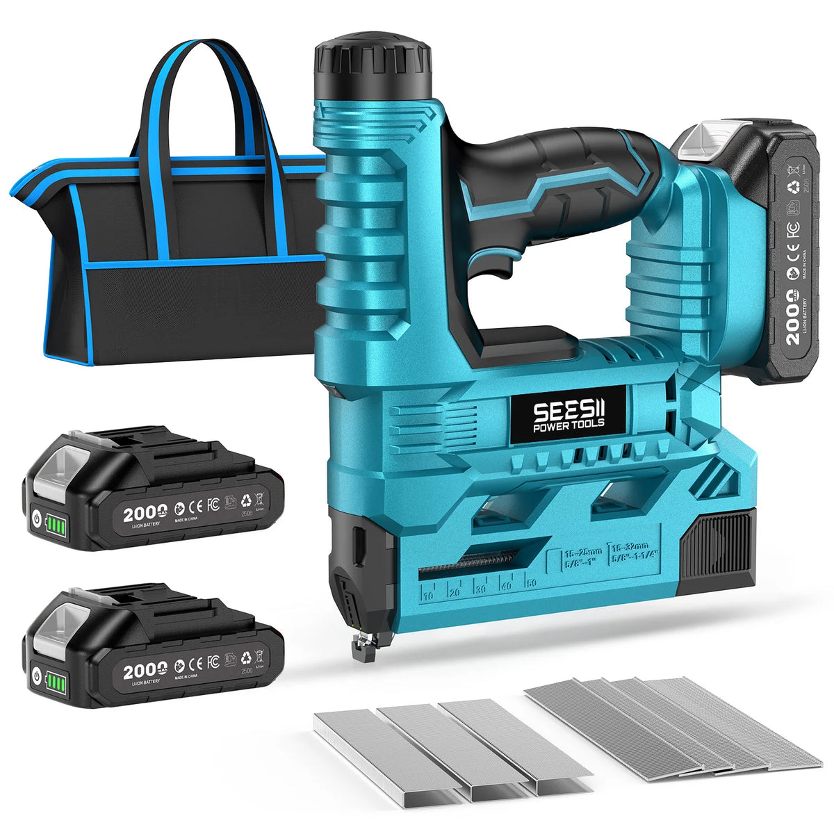 Seesii Cordless Brad Nail Gun With Complete Nail Kit