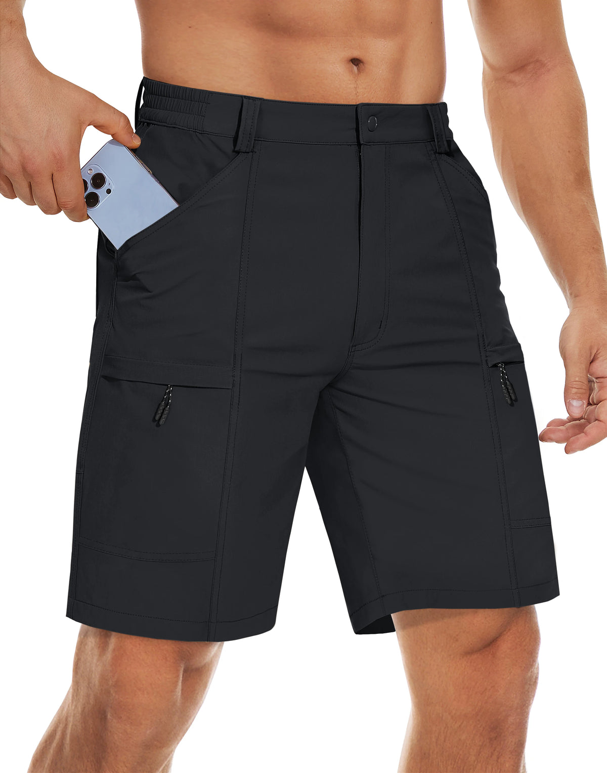 Men's Waterproof Cargo Shorts Quick Dry Multi Pocket Hiking