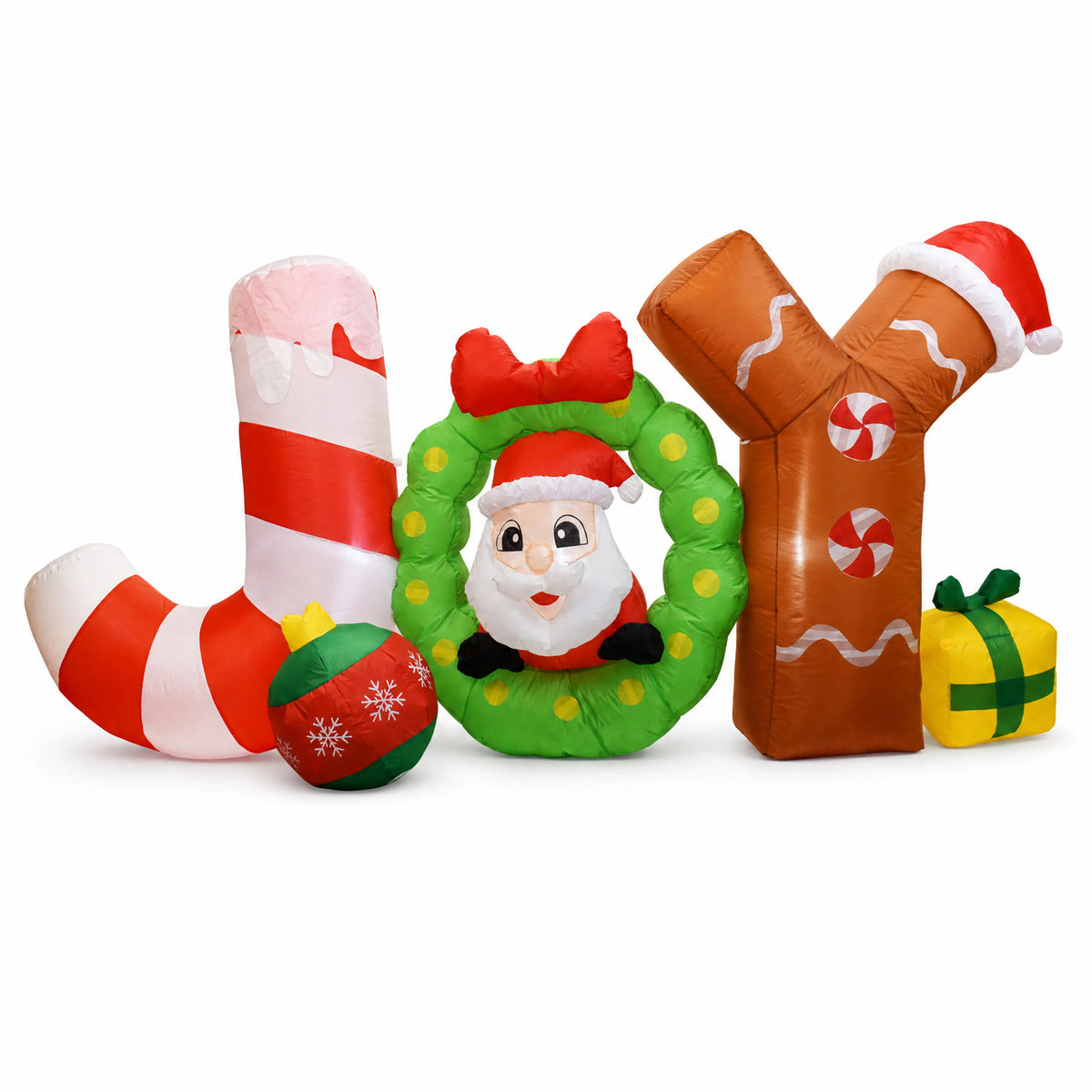 Lighted Christmas Inflatable Joy Sign Outdoor Holiday Yard Decoration