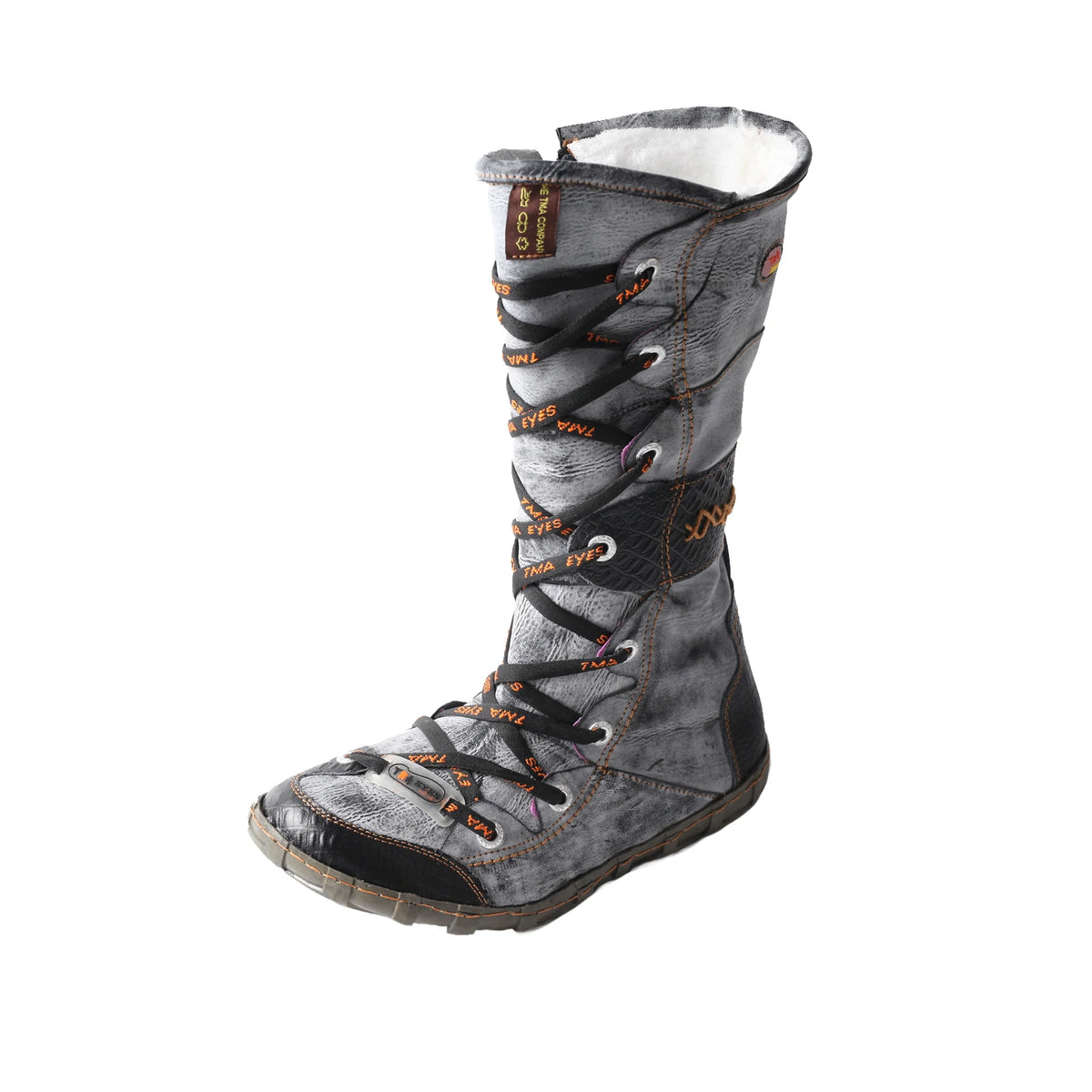 TMA EYES Women Mid Calf Casual Side Zipper Snow Boots
