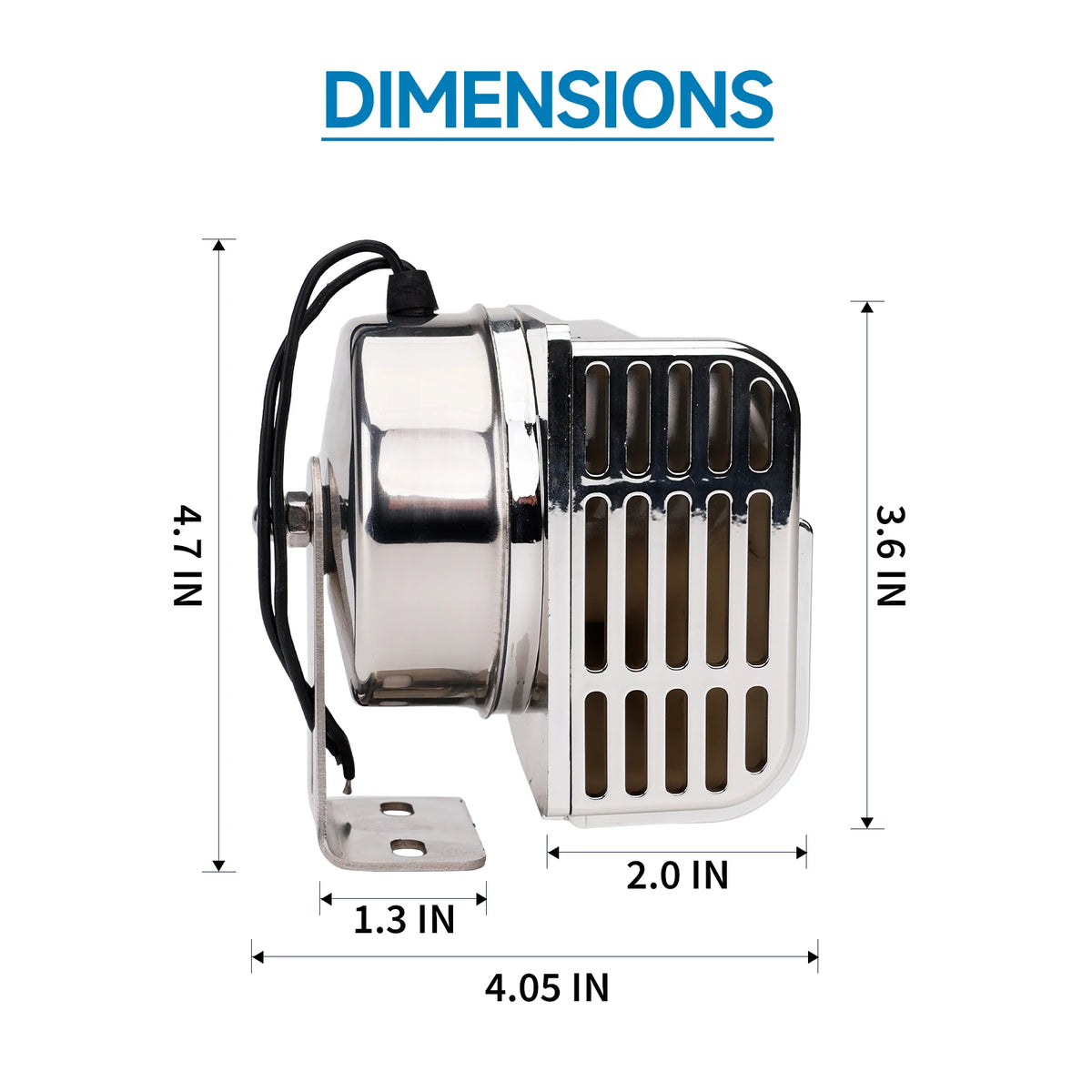 Allrey 12V Super Loud Stainless Steel Marine Electric Horn