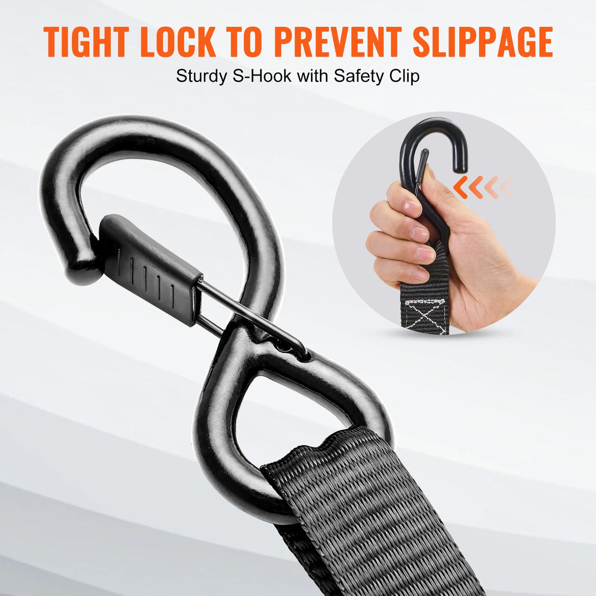 SucceBuy Ratchet Tie Down Straps With Padded Handles And Hooks