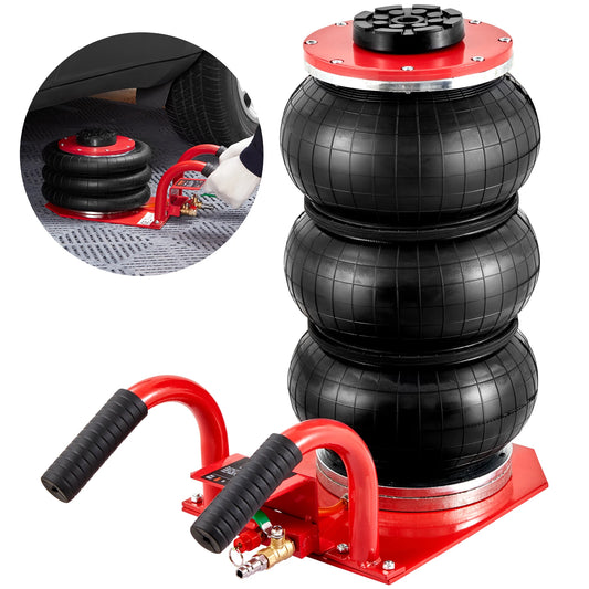 SucceBuy 3 Ton Triple Bag Air Jack Portable Pneumatic Jack