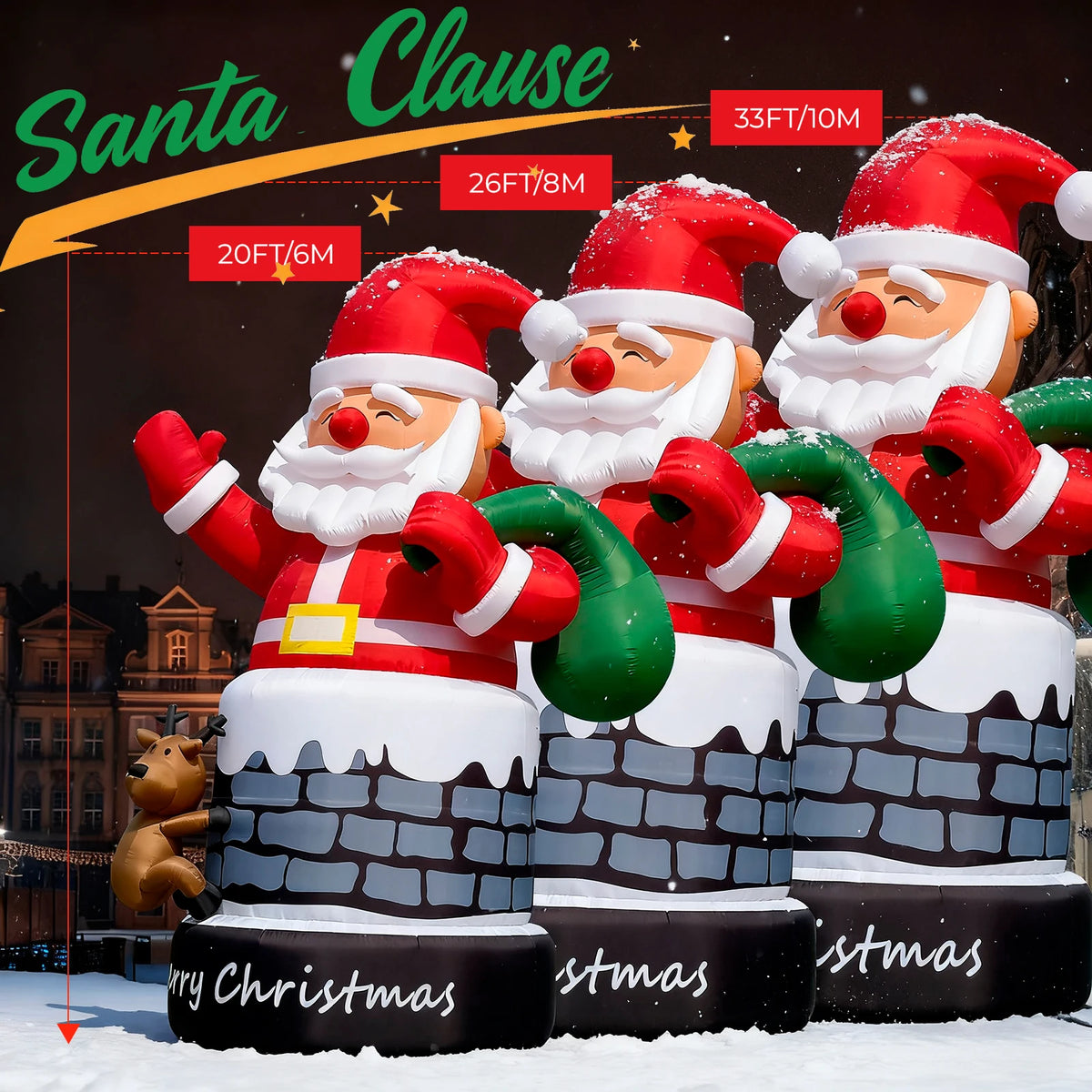 Led Outdoor Inflatable Santa Christmas Decoration Centerpiece