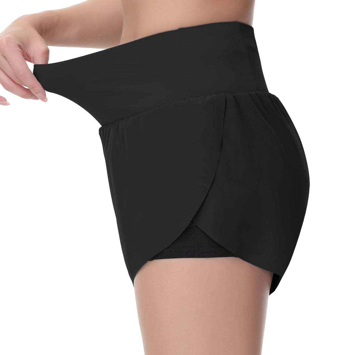 The Gym People Womens Quick Dry Running Shorts Zipper Pockets