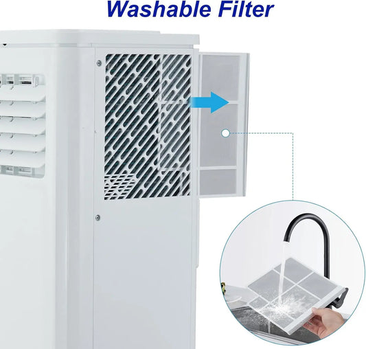 Tadleekii 10000 BTU Portable Air Conditioner With Remote Window Kit