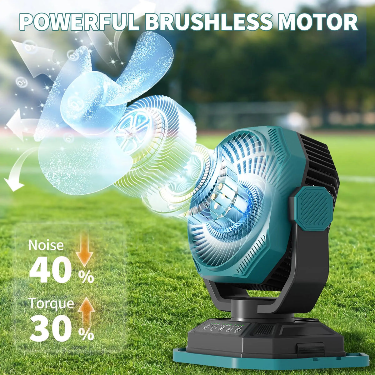 HiMISS Portable Misting Fan With Remote And Oscillating Wheels