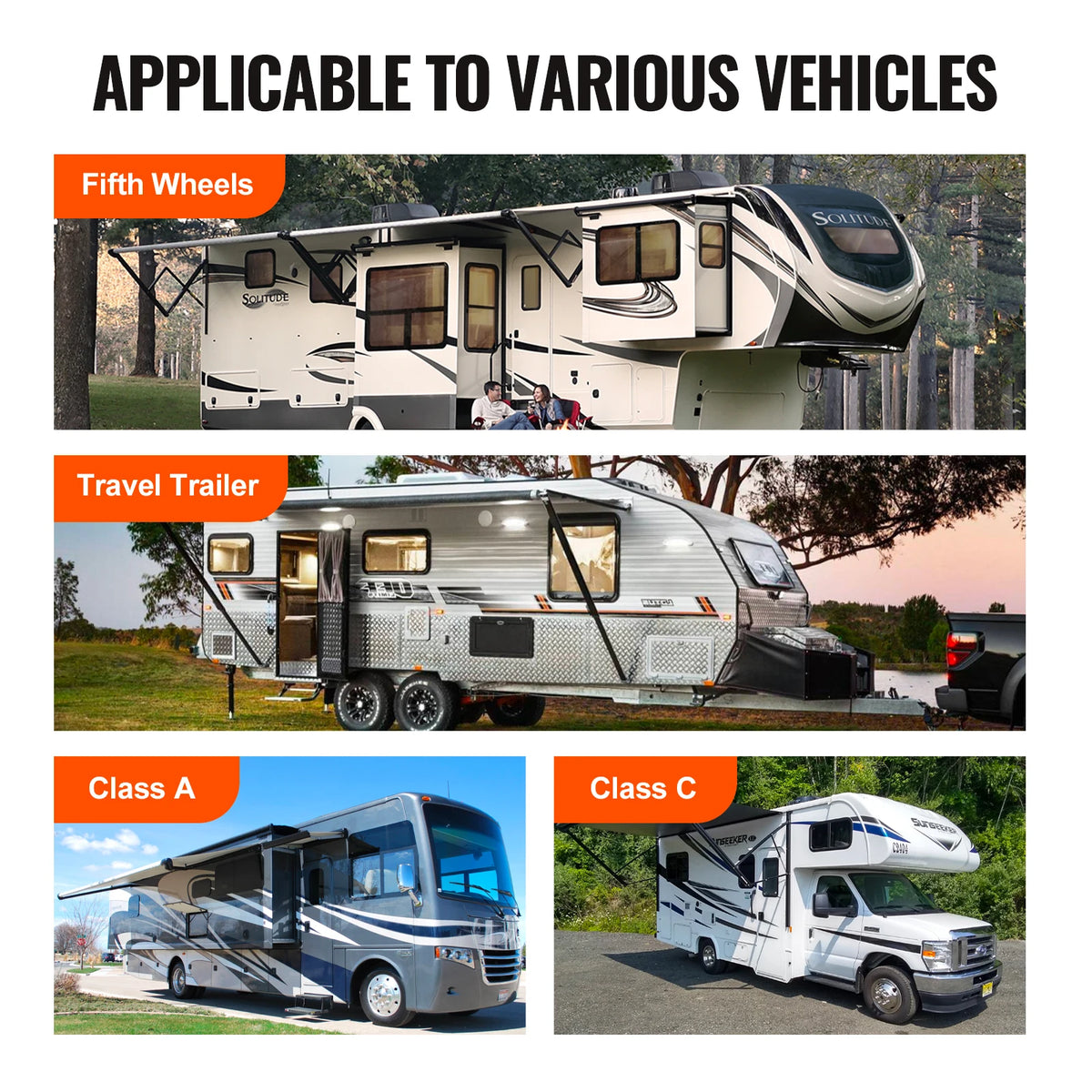 SucceBuy Rubber RV Leveling Pads For Travel Trailers