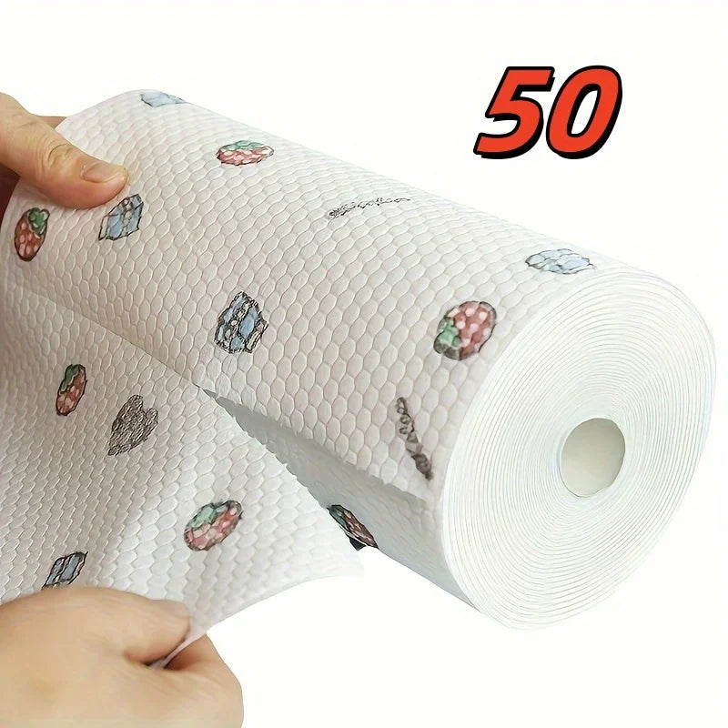 Absorbent Wet And Dry Kitchen Cleaning Dishcloth Rolls