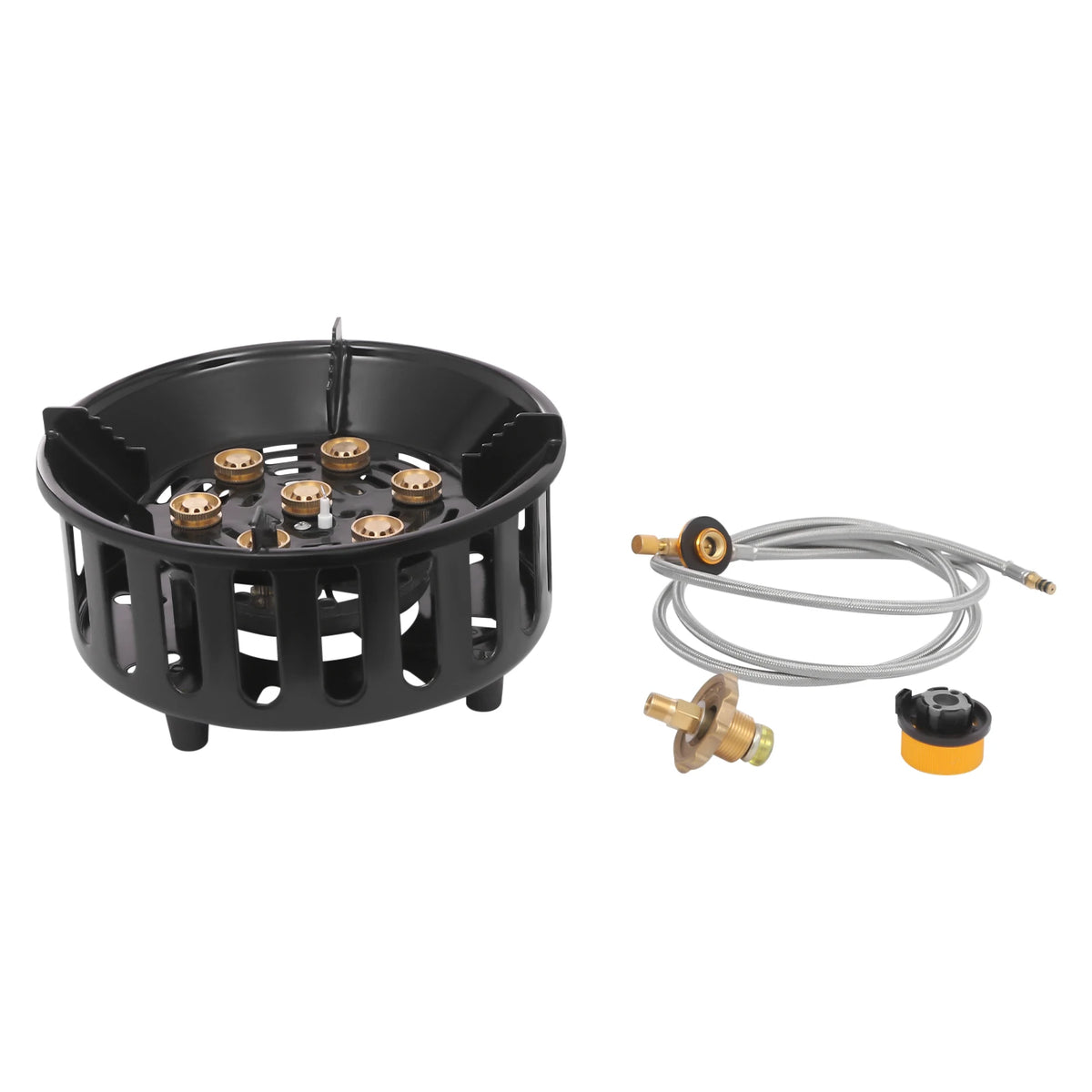 Portable Butane Camping Stove With Electronic Ignition And Fuel Adapters