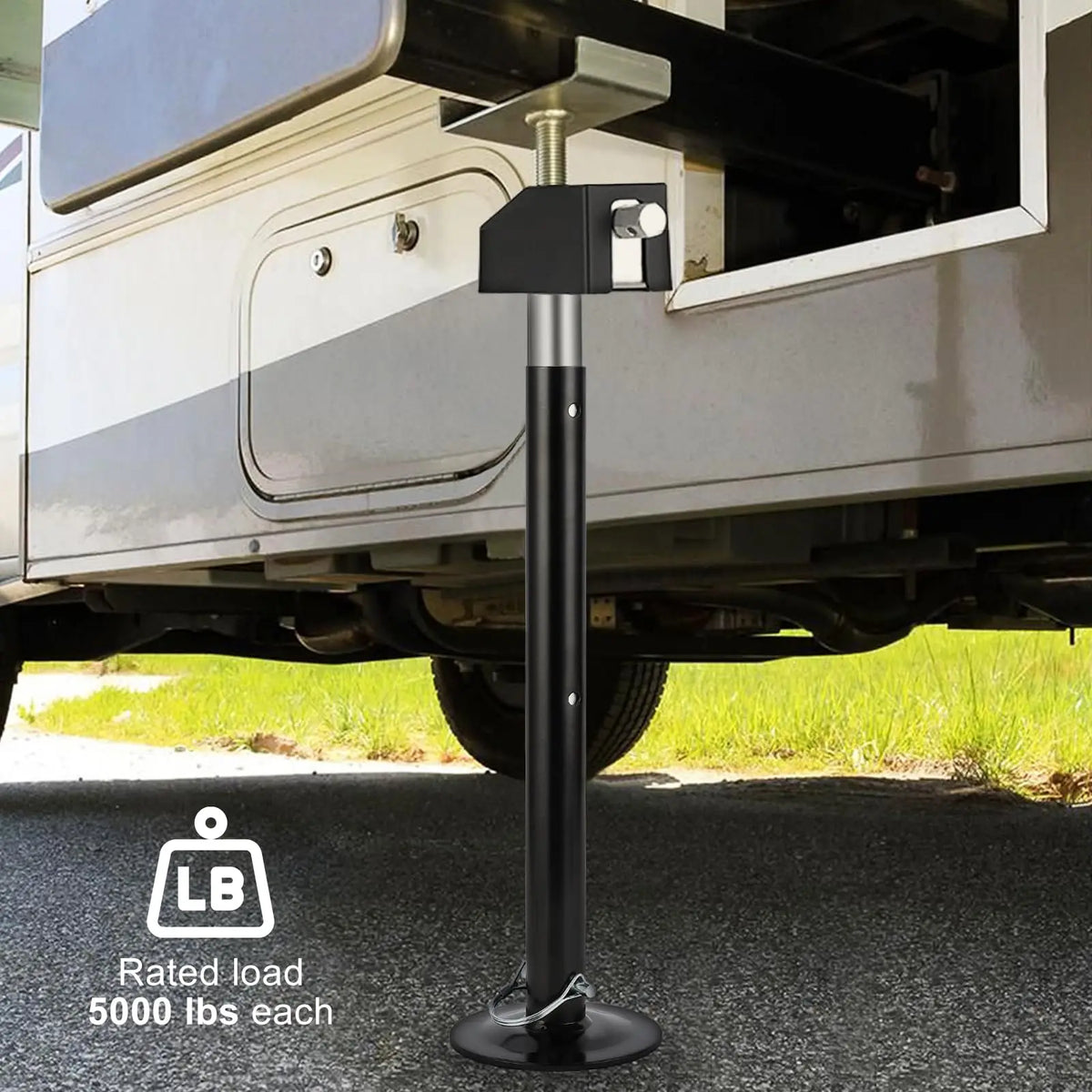 Heavy Duty RV Stabilizer Jacks Quick Lift Drill Crank Support
