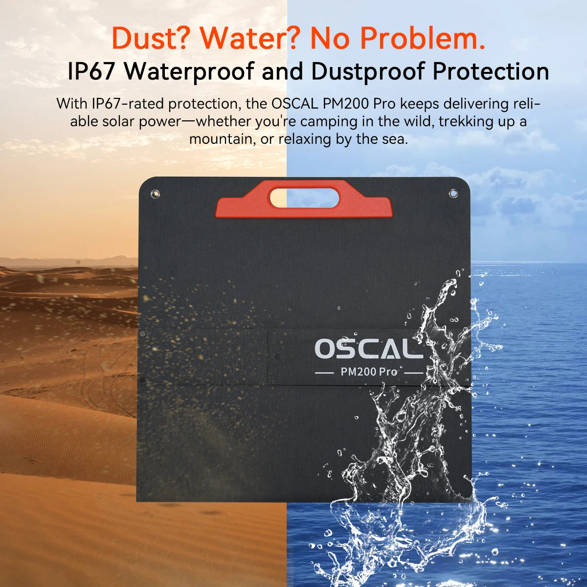 OSCAL Portable Foldable Solar Panel Charger With Adjustable Kickstand