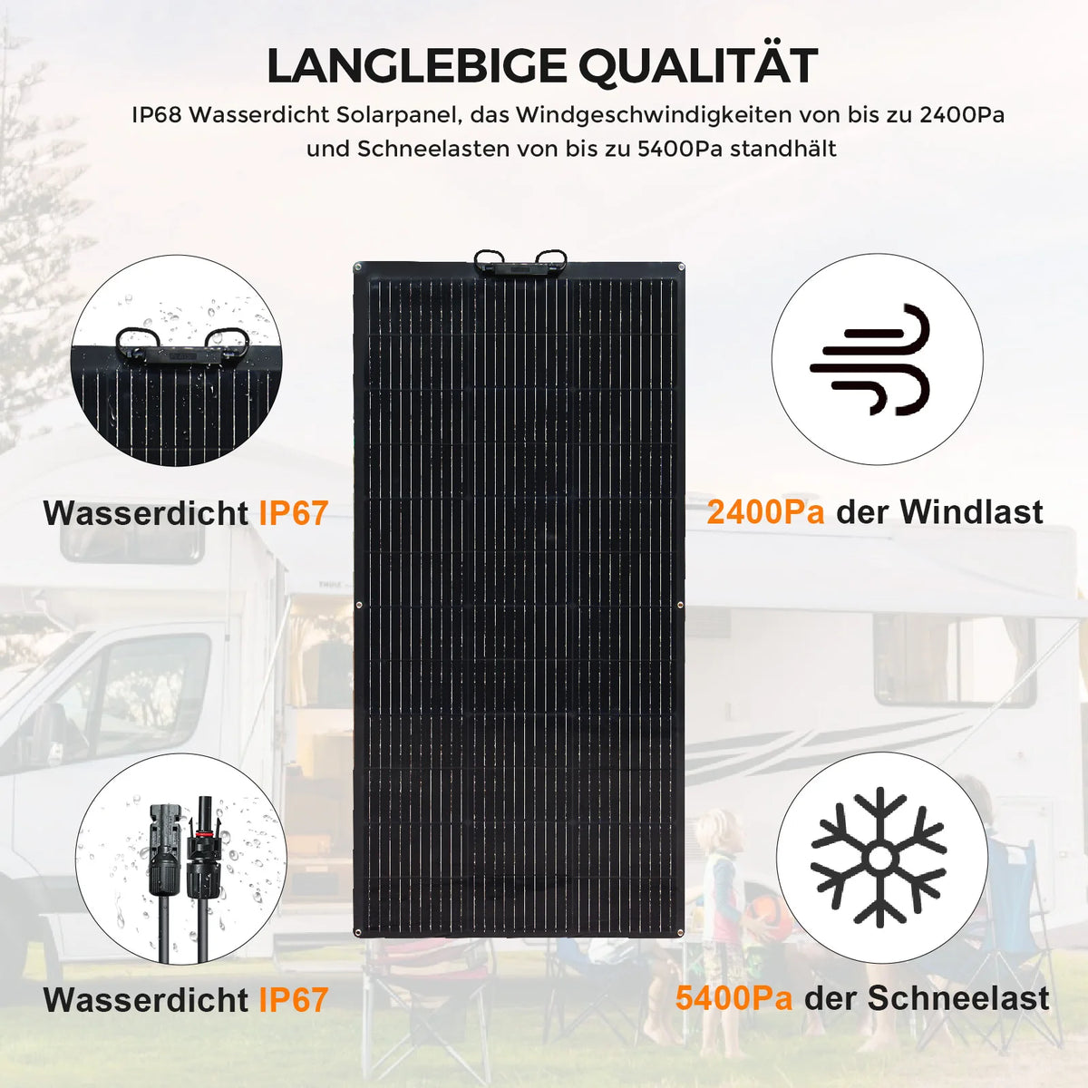 Boguang 120W Flexible Monocrystalline Solar Panel For Outdoor Power