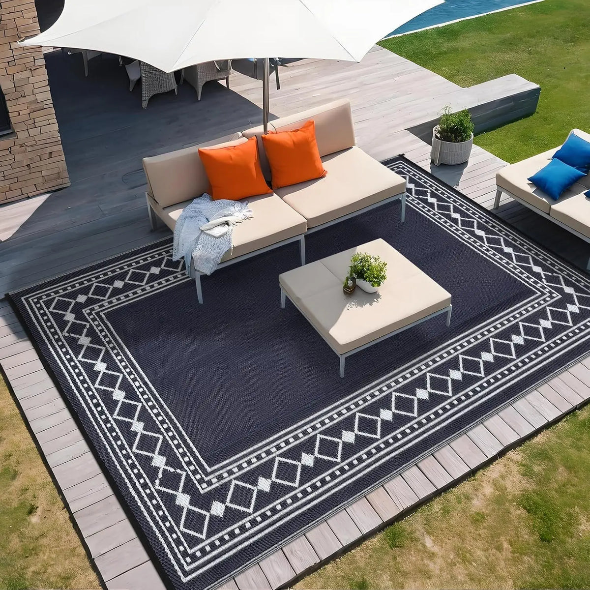 Garvee Premium Waterproof Flocking Area Rug For Home Decor