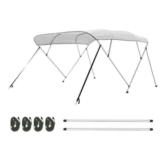 SucceBuy 4 Bow Boat Bimini Top With Aluminum Frame Canopy