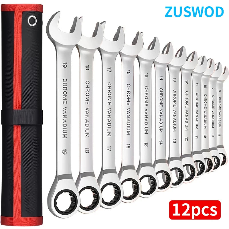Professional Chrome Vanadium Steel Ratchet Wrench Set For Auto Repair
