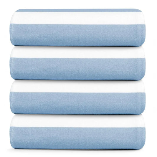 4 Pack Premium Cotton Bath Towels Quick Dry Absorbent