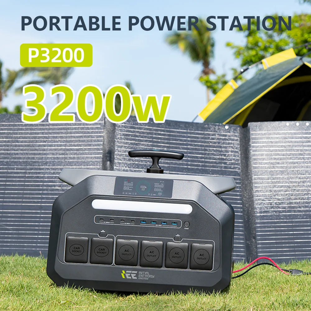 IEE P3200 3200W Portable Power Station LiFePO4 Solar Generator