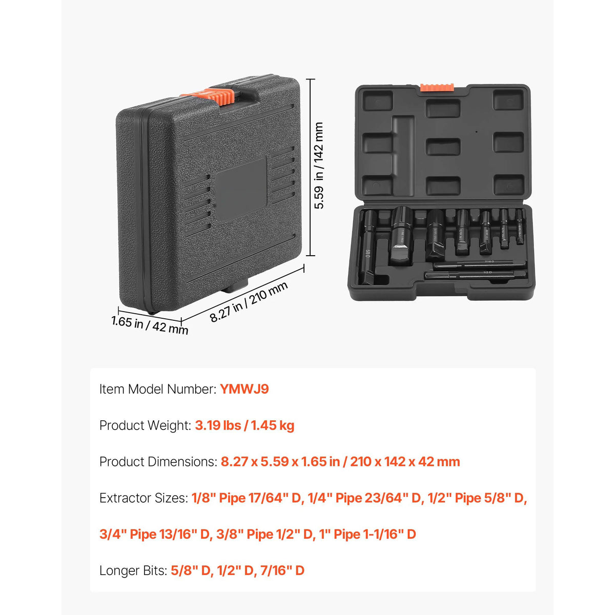 SucceBuy Screw And Bolt Extractor Set With Protective Case