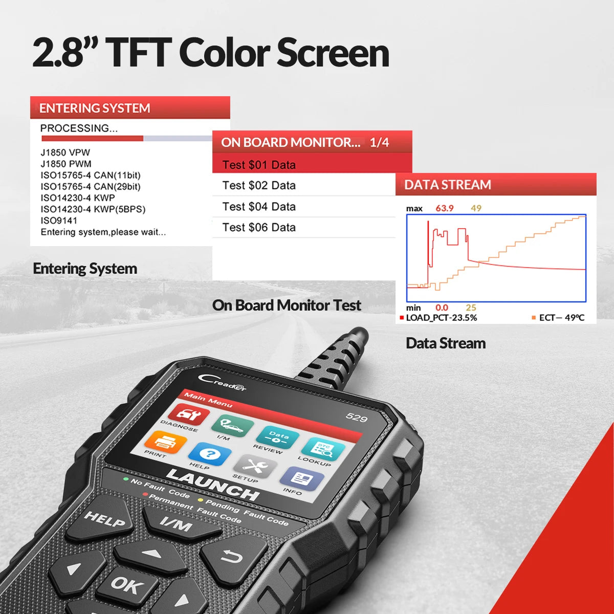 Launch Creader 529 OBD2 Scanner Automotive Diagnostic Code Reader