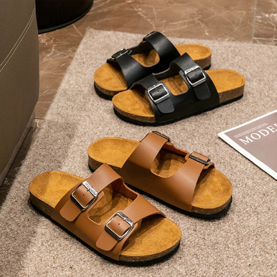 Unisex Classic Double Strap Thong Beach Casual Slippers