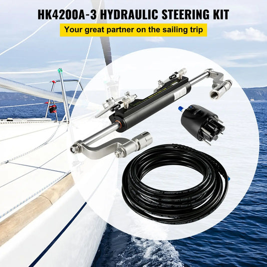 Hydraulic Outboard Steering Kit With Helm Pump For Boat