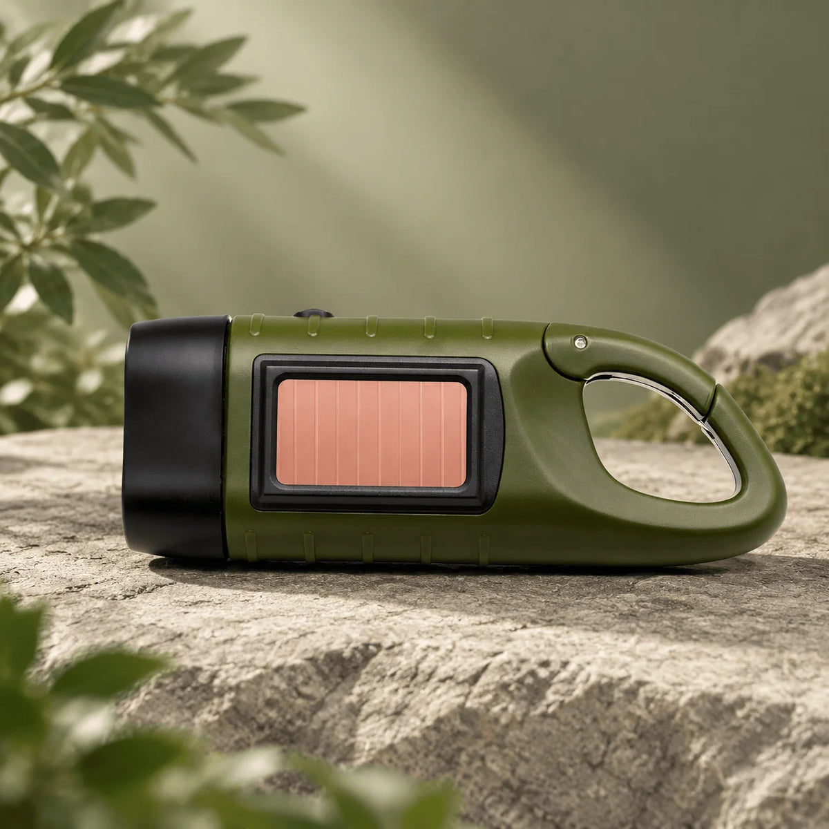 Stonego Solar Powered LED Flashlight Rechargeable Emergency Camping Torch